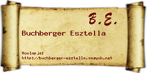 Buchberger Esztella névjegykártya